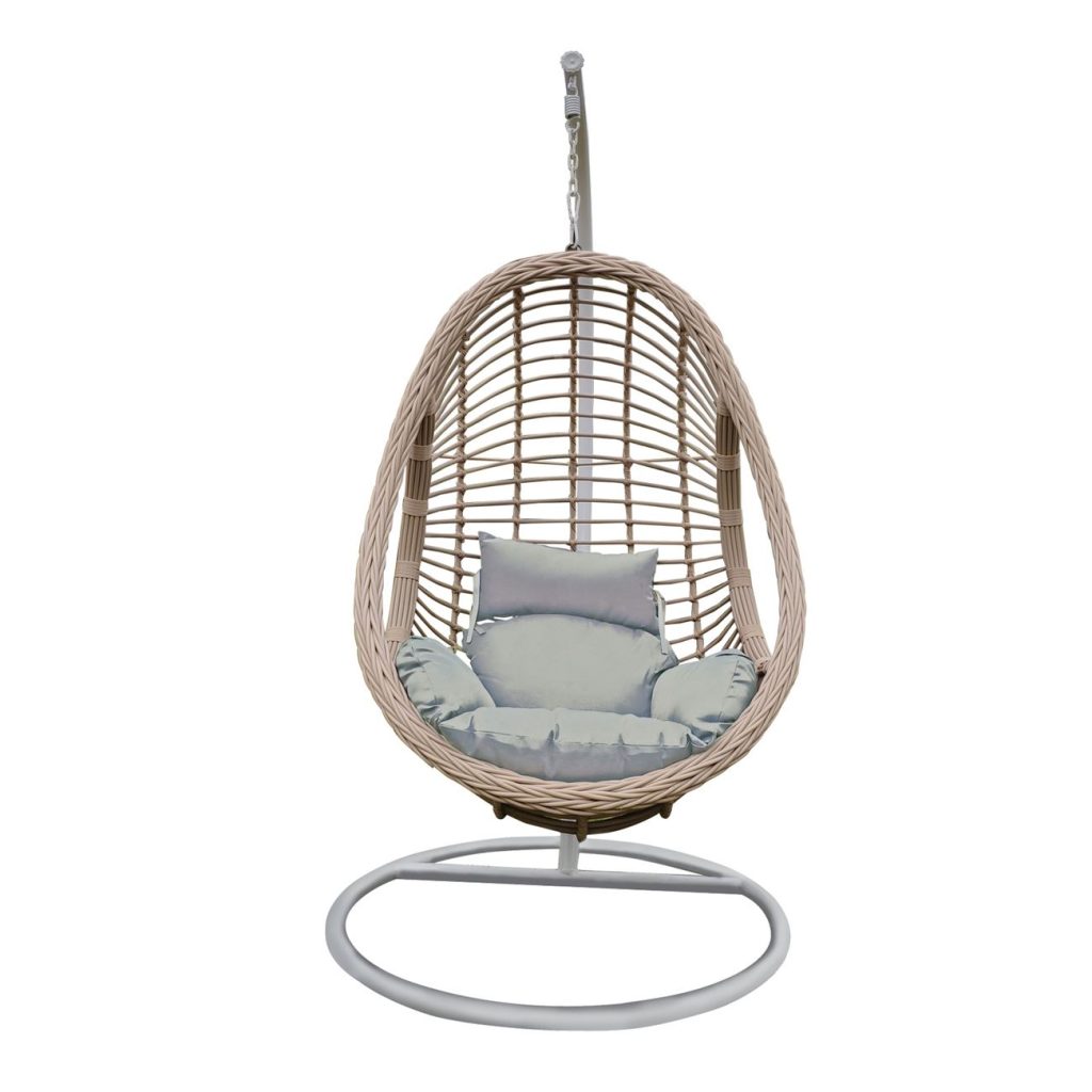 Πολυθρόνα Macan (Wicker Γκρι-Λευκό)
